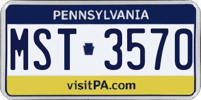 PA license plate MST3570