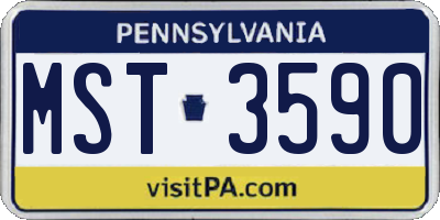 PA license plate MST3590