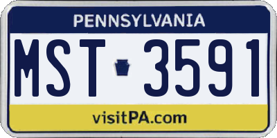 PA license plate MST3591