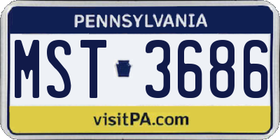 PA license plate MST3686
