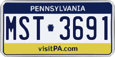 PA license plate MST3691