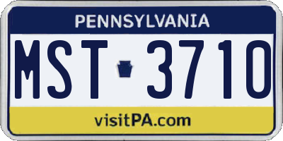 PA license plate MST3710