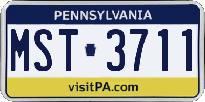 PA license plate MST3711