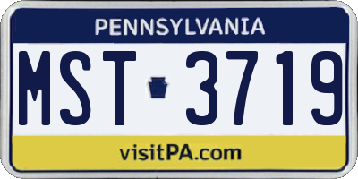 PA license plate MST3719