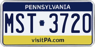 PA license plate MST3720