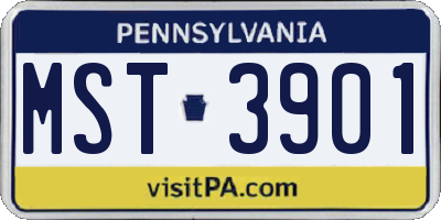 PA license plate MST3901