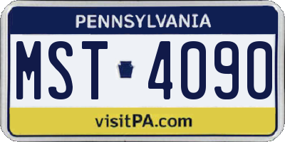 PA license plate MST4090