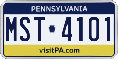PA license plate MST4101