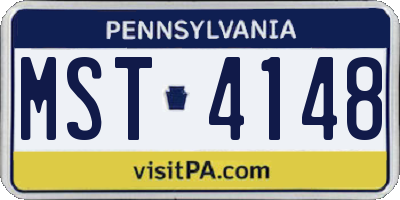 PA license plate MST4148