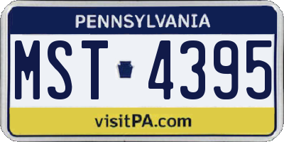 PA license plate MST4395