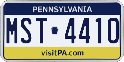 PA license plate MST4410
