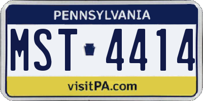 PA license plate MST4414