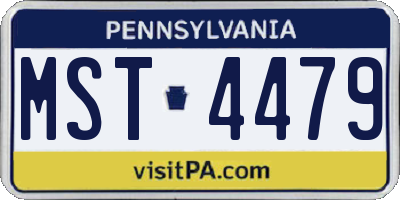 PA license plate MST4479