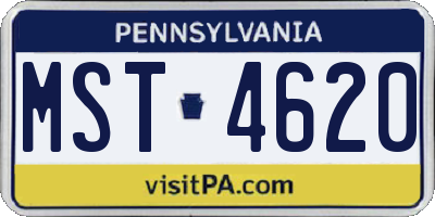PA license plate MST4620