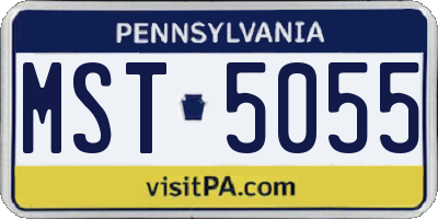 PA license plate MST5055