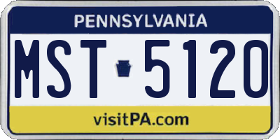 PA license plate MST5120