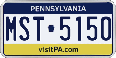PA license plate MST5150