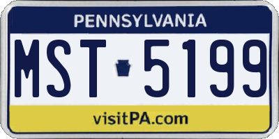 PA license plate MST5199