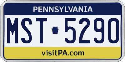 PA license plate MST5290