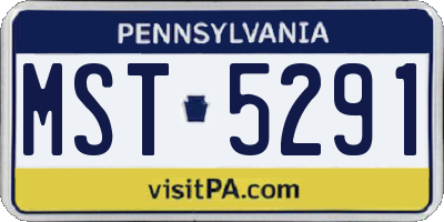 PA license plate MST5291