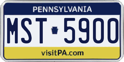 PA license plate MST5900