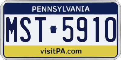 PA license plate MST5910