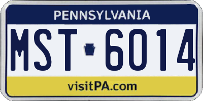 PA license plate MST6014