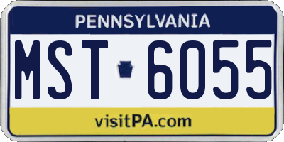 PA license plate MST6055