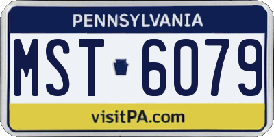 PA license plate MST6079