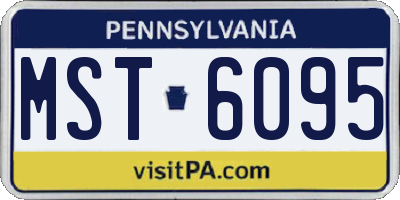 PA license plate MST6095