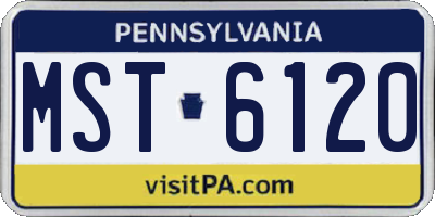 PA license plate MST6120