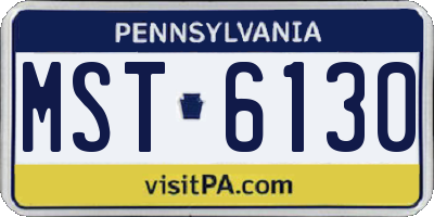 PA license plate MST6130