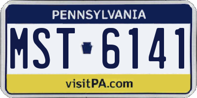 PA license plate MST6141