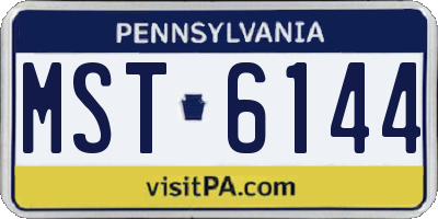 PA license plate MST6144