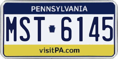 PA license plate MST6145