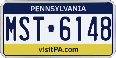 PA license plate MST6148