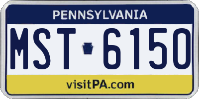 PA license plate MST6150