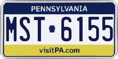 PA license plate MST6155