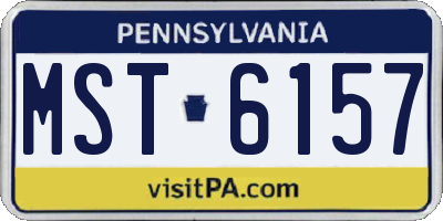 PA license plate MST6157