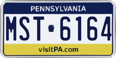 PA license plate MST6164