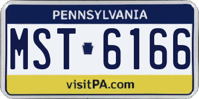 PA license plate MST6166