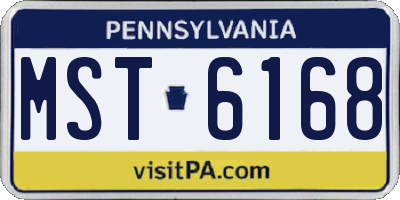 PA license plate MST6168