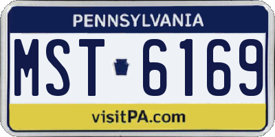 PA license plate MST6169