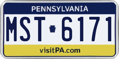 PA license plate MST6171