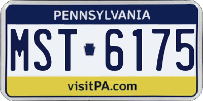 PA license plate MST6175