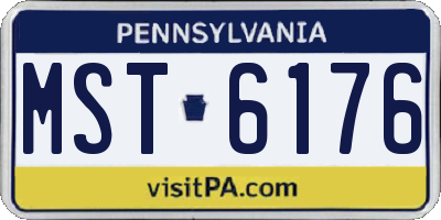 PA license plate MST6176