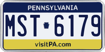 PA license plate MST6179