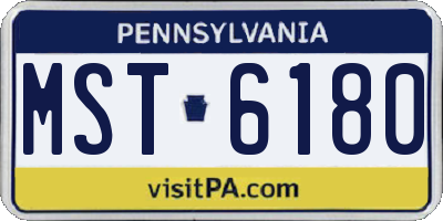 PA license plate MST6180