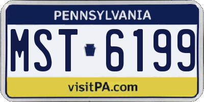 PA license plate MST6199