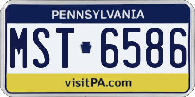 PA license plate MST6586